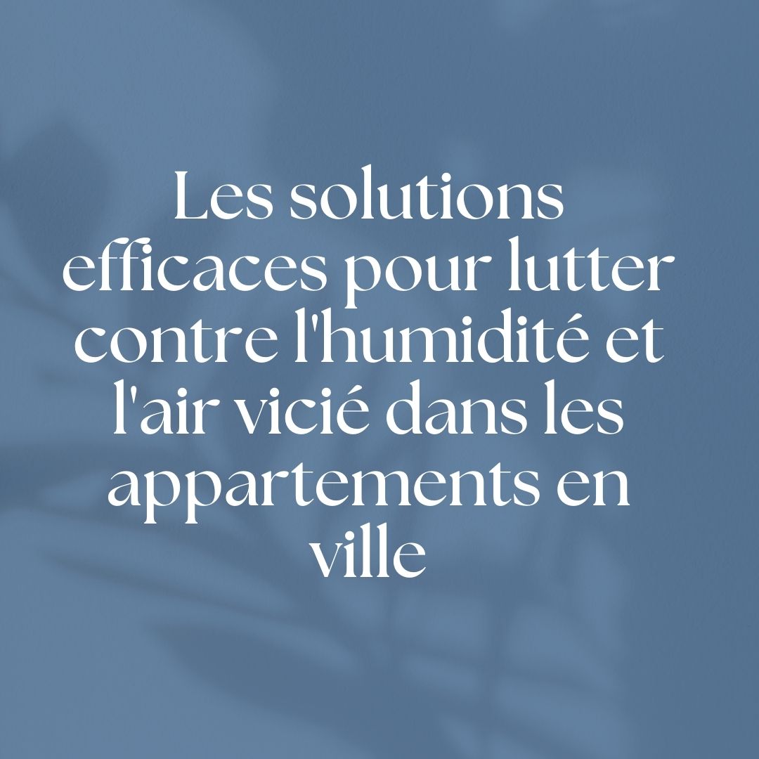 Les solutions pour lutter contre l'humidité et l'air vicié